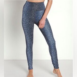 Beach Riot Piper Legging Navy Splatter